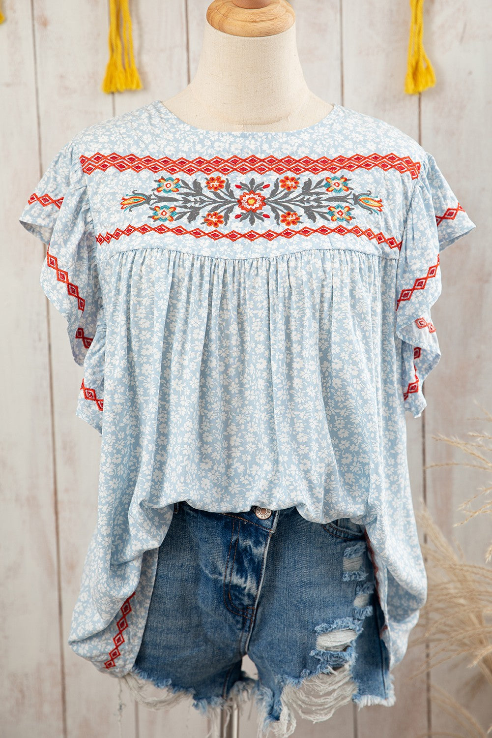 Frankie Boho Embroidered Top