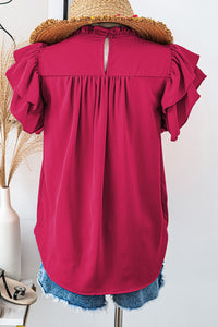 Jessie Smocked Ruffle Sleeve Top