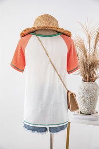 Sadie Colorblock Textured Top