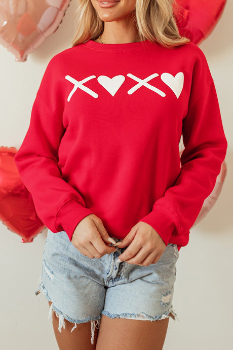 Red Puff XOXO Sweatshirt