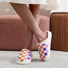 Checkered Plush Slippers