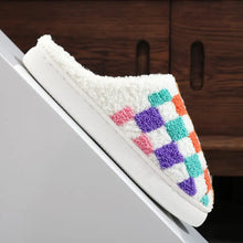 Checkered Plush Slippers