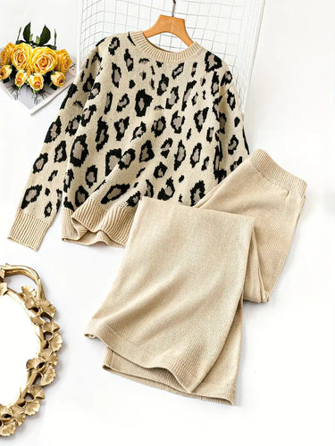 Hazel Sweater Leopard Set