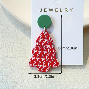 Ho Ho Ho Christmas Tree Earrings