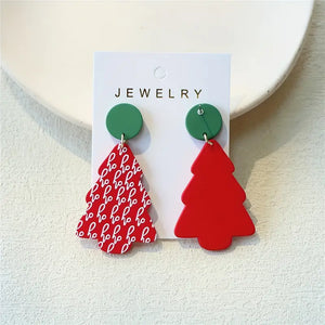 Ho Ho Ho Christmas Tree Earrings