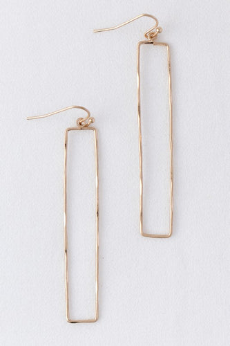 Crystal Long Wire Bar Earrings