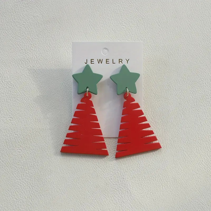 Megan Christmas Tree Earrings