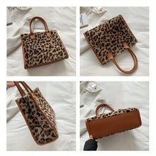 Sophia Leopard Faux Fur Bag