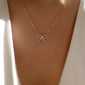 Wrapped Around My Finger Bow Necklace