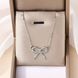 Wrapped Around My Finger Bow Necklace